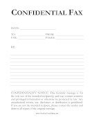 Confidential Fax Large Print