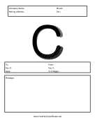 Monogram Fax Cover C