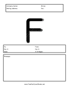 Monogram Fax Cover F