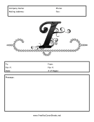 Monogram Script Fax Cover I