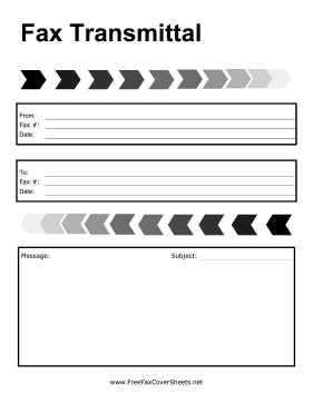Fade Shapes Fax Cover Sheet