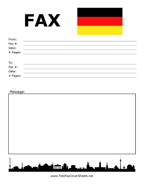 International Fax Berlin Fax Cover Sheet