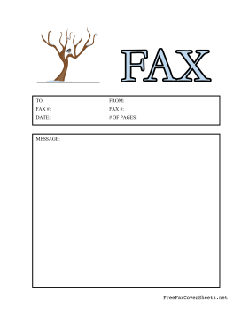 Winter Fax Cover Sheet