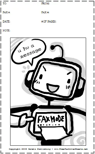 Cartoon #25 Fax Cover Sheet