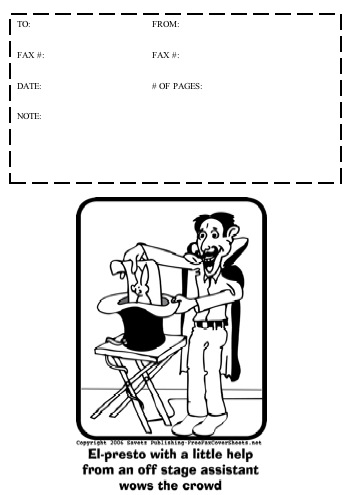 Cartoon #5 Fax Cover Sheet