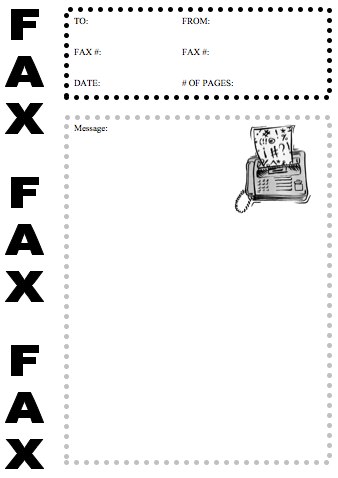 Fax Machine Fax Cover Sheet