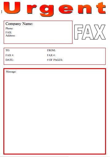 Urgent #2 Fax Cover Sheet