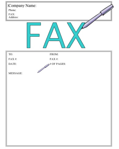 Write This Down Fax Cover Sheet