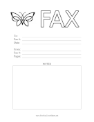 Butterfly fax cover sheet