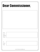 Dear Commissioner