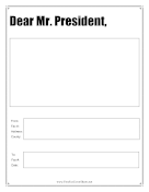 Dear Mister President