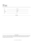 Fax With Disclaimer