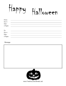 Happy Halloween Fax Cover