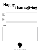 Happy Thanksgiving Fax Cover