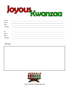 Kwanzaa Fax Cover