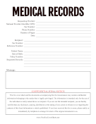 Medical Records Request
