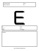 Monogram Fax Cover E
