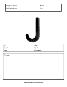 Monogram Fax Cover J