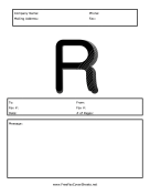 Monogram Fax Cover R