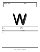 Monogram Fax Cover W