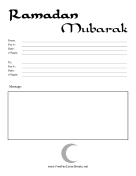 Ramadan Fax Cover