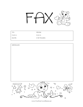 Baby Fax Fax Cover Sheet
