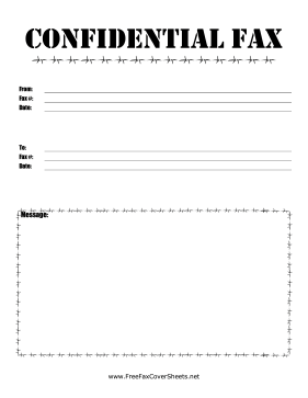 Barbed Wire Confidential Fax Cover Sheet