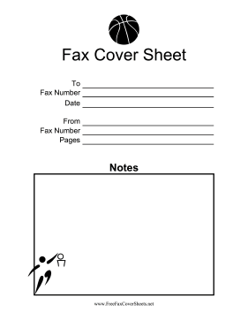 Basketball Fax Cover Sheet