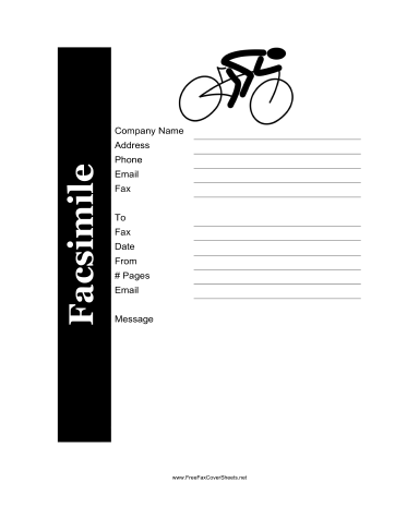 Bicycle Fax Cover Sheet