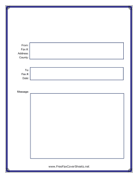 Blank Header Fax Cover Sheet