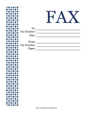 Blue Dots Fax Cover Sheet