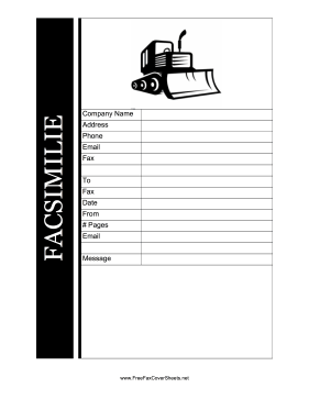 Construction Fax Cover Sheet