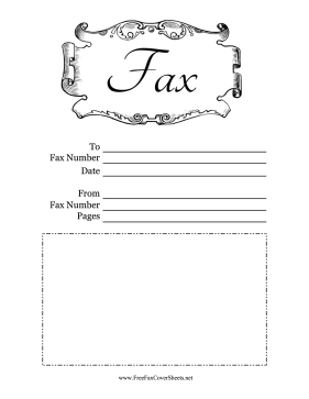 Decorated Fax Cover Sheet