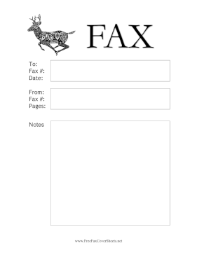 Deer Design Fax Cover Sheet