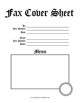 Diploma Fax Cover Sheet