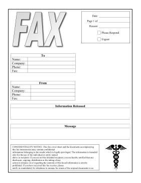Doctor Office Fax Cover Sheet