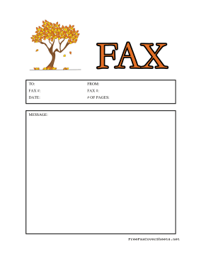 Fall Fax Cover Sheet