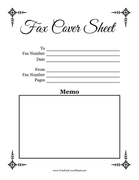 Fancy Fax Cover Sheet