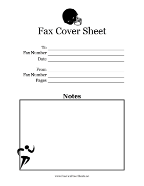 Football Fax Cover Sheet
