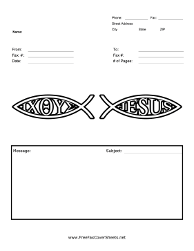 Jesus Fish Fax Cover Sheet