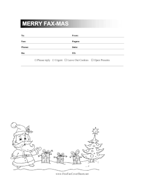 Merry Faxmas Fax Cover Sheet