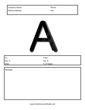 Monogram Fax Cover A Fax Cover Sheet