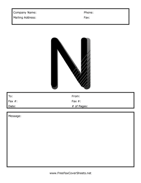 Monogram Fax Cover N Fax Cover Sheet