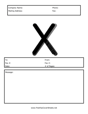 Monogram Fax Cover X Fax Cover Sheet