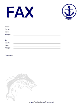 Nautical Fax Cover Fax Cover Sheet