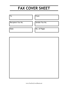 Plain Boxes Fax Cover Sheet