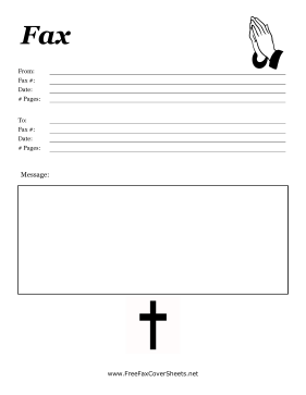 Prayer Fax Cover Fax Cover Sheet