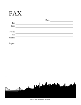 San Francisco Skyline Fax Cover Sheet