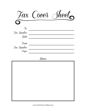 Script Fax Cover Sheet