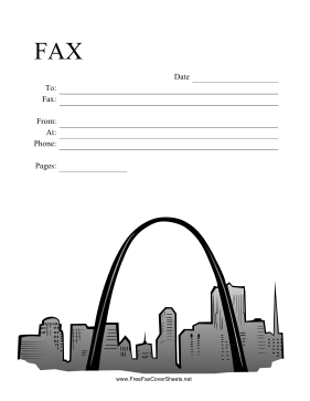 St Louis Skyline Fax Cover Sheet